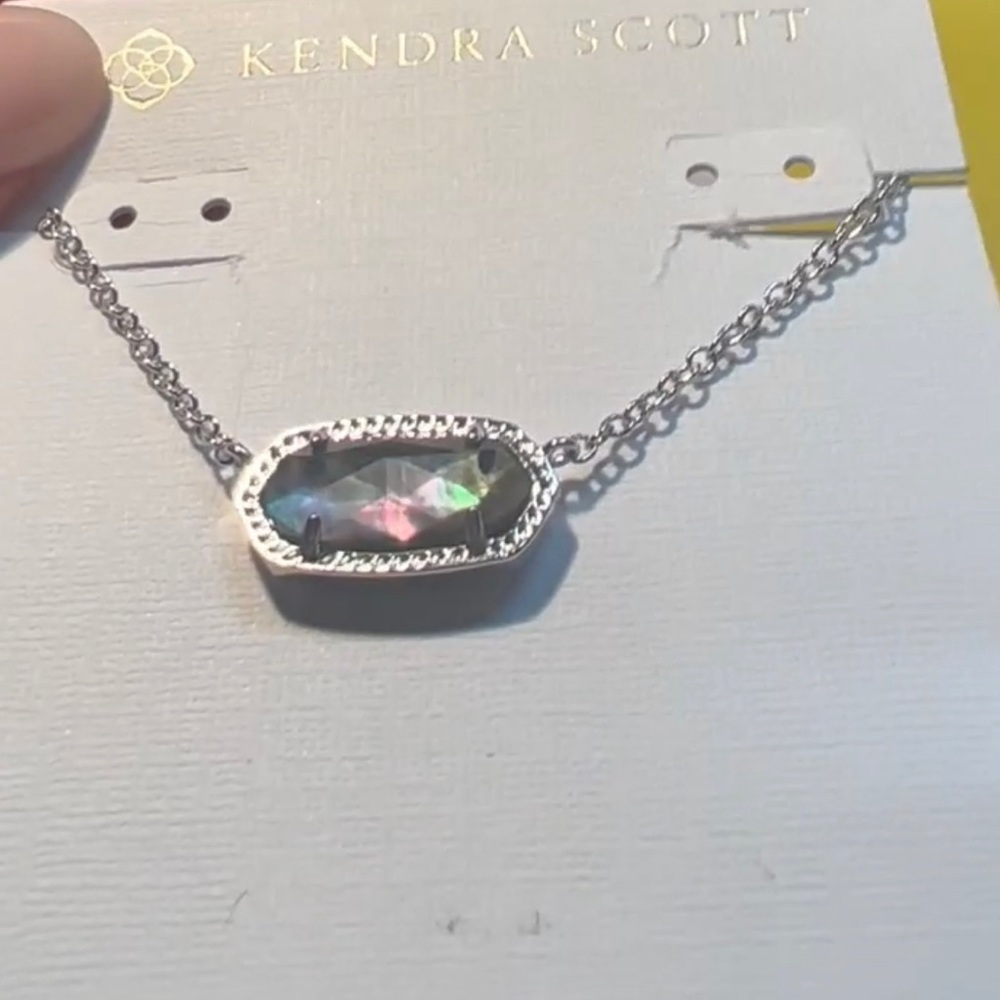NWT Kendra Scott Retired Elisa Necklace Black Pearl & Silver SOLD OUT Gorgeous! - Picture 12 of 15